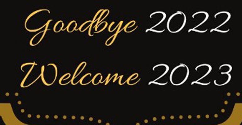 Goodbye 2022 Welcome 2023 Greetings