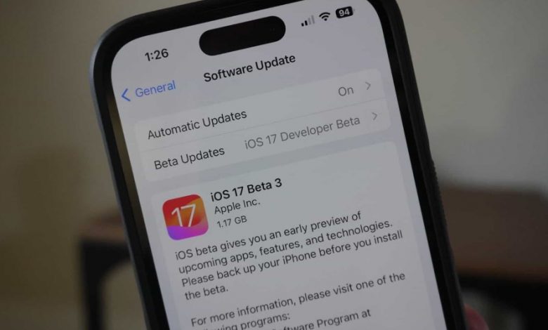 Apple iOS 17 Beta 3